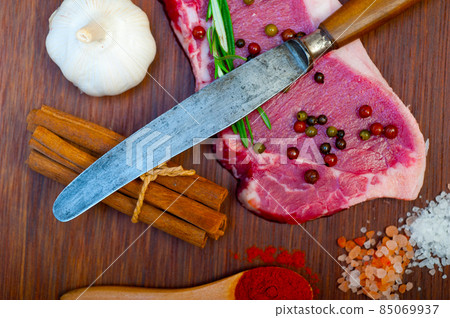 raw uncooked ribeye beef steak butcher selection raw uncooked ribeye beef steak butcher selection 85069937
