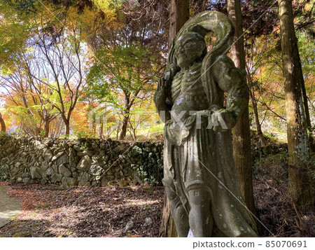 二子寺 Nio 雕像和秋葉 85070691