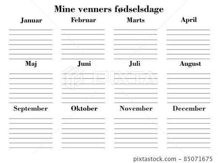 Friends Birthdays. Yearly calendar of friends birthday in Dutch language Friends Birthdays. Yearly calendar of friends birthday in Dutch language 85071675