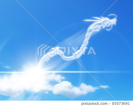 龍在天空中扑騰的插圖 85073691