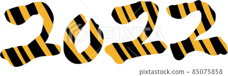2022 number of tiger pattern Tiger year Happy New Year 2022 number of tiger pattern Tiger year Happy New Year 85075858