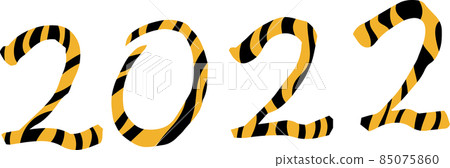 2022年虎紋虎年數 新年快樂 2022年虎紋虎年數 新年快樂 85075860