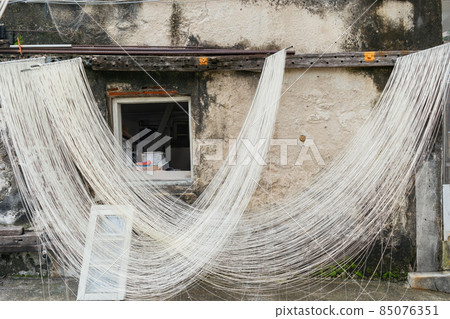 Close up shot of traditional Vermicelli drying outside 85076351