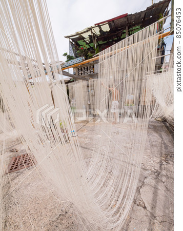 Close up shot of traditional Vermicelli drying outside 85076453