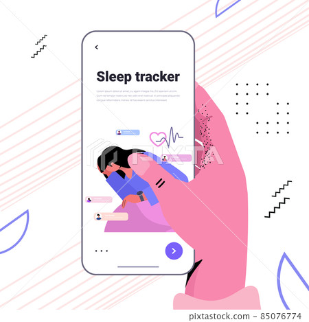 people using electronic smart watch app tracker on hand quality and quantity sleep control concept people using electronic smart watch app tracker on hand quality and quantity sleep control concept 85076774