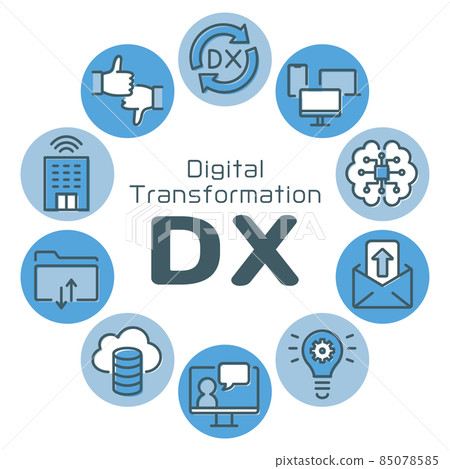 DX digital transformation logo 85078585