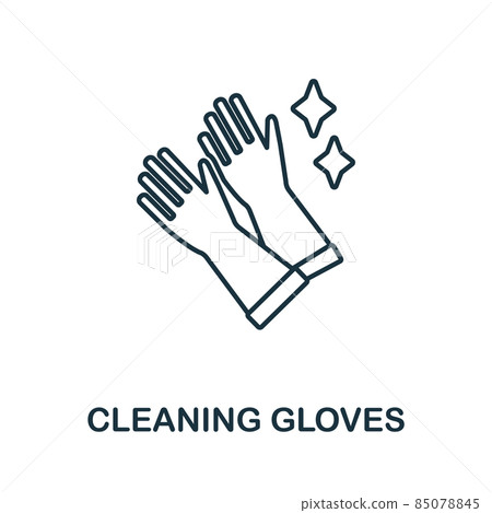 Cleaning Gloves icon. Line element from cleaning collection. Linear Cleaning Gloves icon sign for web design, infographics and more. Cleaning Gloves icon. Line element from cleaning collection. Linear Cleaning Gloves icon sign for web design, infographics and more. 85078845