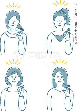 Female set in OK pose 85079107