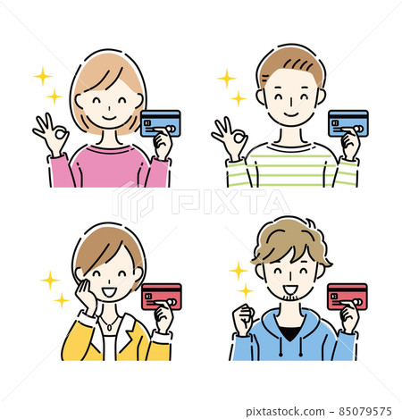 Credit card smile - Stock Illustration [85079575] - PIXTA
