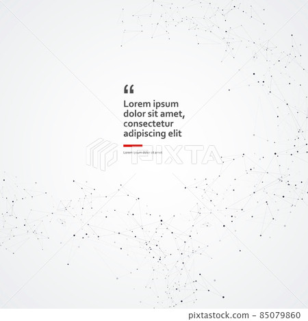 Molecule connections on white background. Vector illustration. Graphic design with network dots and lines 85079860