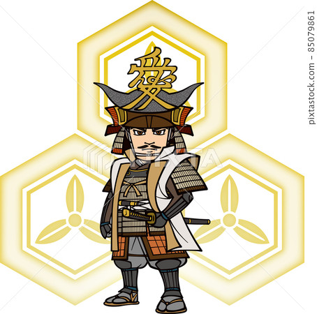 Kanetsugu Naoe armed with armor [3 heads and... - Stock Illustration ...