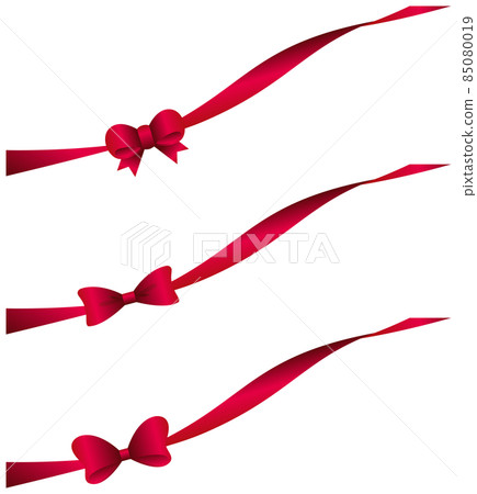 Set of red ribbons - Stock Illustration [85080019] - PIXTA