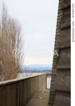 北陸片山津溫泉雪科學館的外牆 85080164