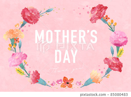 Vector illustration background of flowers such as carnations for Mother's Day (banner, poster) 85080483