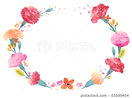 Vector illustration background of flowers such as carnations for Mother's Day (banner, poster) 85080484