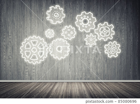 Gear mechanism as teamwork concept 85080696