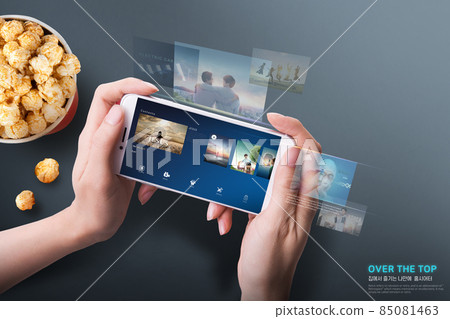 OTT service that conveniently watches various content with mobile phones OTT service that conveniently watches various content with mobile phones 85081463