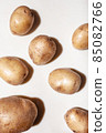 Potato tubers in milk. The concept of an alternative plant-based milk from potatoes 85082766