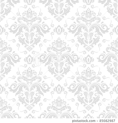 Classic Seamless Vector Fine Pattern With Arabesques 85082987