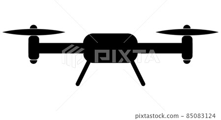 Quadrocopter icon, flying drone with propellers stock illustration Quadrocopter icon, flying drone with propellers stock illustration 85083124