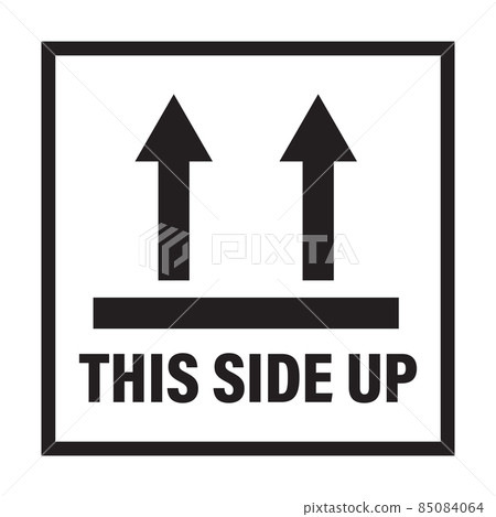 This side up package sticker icon vector. Upward packaging logo sign for graphic design, logo, website, social media, mobile app, UI illustration This side up package sticker icon vector. Upward packaging logo sign for graphic design, logo, website, social media, mobile app, UI illustration 85084064
