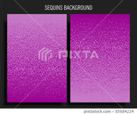 Two posters template made pink sequins or glitters Two posters template made pink sequins or glitters 85084224