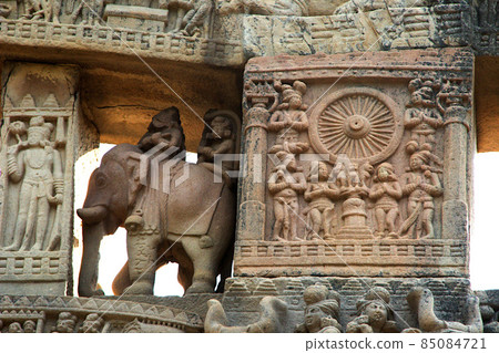 Stone Art at Stupa in Sanchi Stone Art at Stupa in Sanchi 85084721