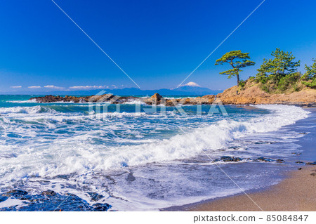 從立石公園（神奈川縣）看富士山 85084847