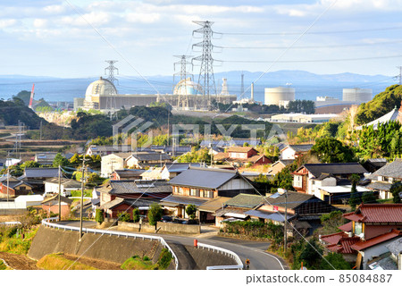 佐賀縣玄界町的核電站風景 九州電力玄界核電站 佐賀縣玄界町的核電站風景 九州電力玄界核電站 85084887