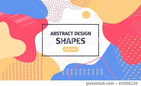 Abstract liquid banner background with organic... - Stock Illustration ...