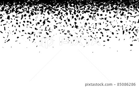 Falling particles background. Black shatter debris, destructives shapes of break. Modern geometric banner template, flying particle recent vector illustration Falling particles background. Black shatter debris, destructives shapes of break. Modern geometric banner template, flying particle recent vector illustration 85086286