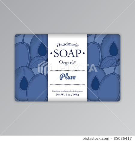 Plum Soap Packaging Label Template Plum Soap Packaging Label Template 85086417