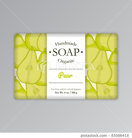 Pear Soap Packaging Label Template Pear Soap Packaging Label Template 85086418