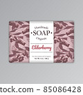 Elderberry Soap Packaging Label Template 85086428