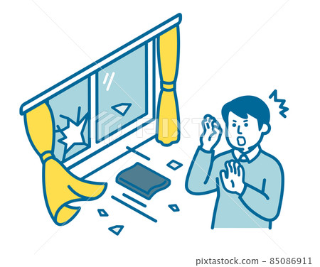 強風導致窗戶開裂 85086911