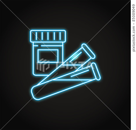 Neon clinical tests icon in line style 85089049
