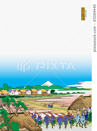 Katsushika Hokusai Image Observatory Senju Hanamachi View No Fuji Bright version with title Vertical 85089440