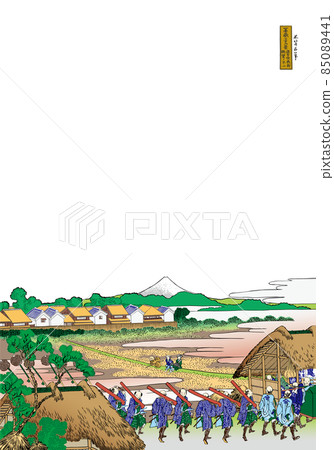 Katsushika Hokusai image Observatory Senju Hanamachi view Nofuji Bright version with title 垂直白色背景 85089441