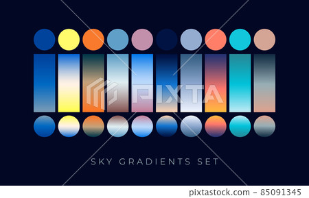 Set of sky gradients background Design for printing or DIgital 85091345