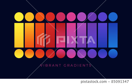 Vibrant colourful set of gradients 85091347