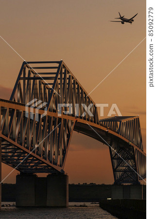 Tokyo Gate Bridge and airplanes 85092779