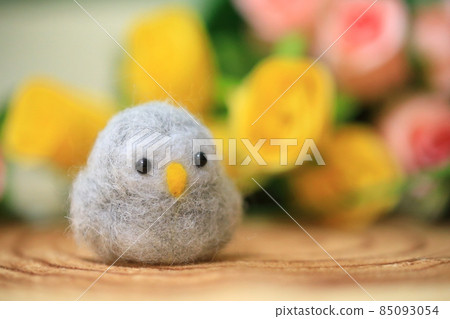 Wool felt handmade owl 85093054