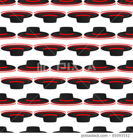 Illustration on theme pattern mexican hats sombrero Illustration on theme pattern mexican hats sombrero 85093552