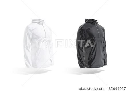 Blank black and white windbreaker 