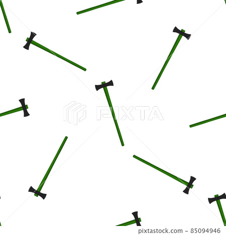 Illustration on theme pattern steel axes with wooden handle 85094946