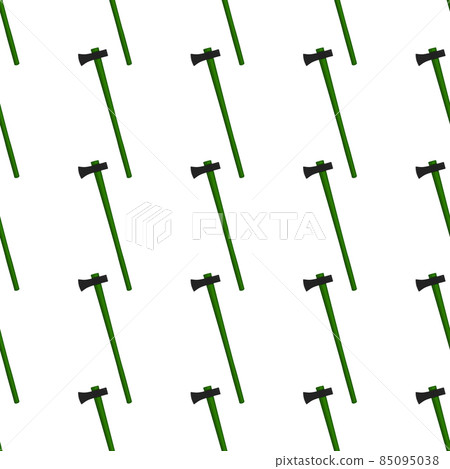 Illustration on theme pattern steel axes with wooden handle 85095038