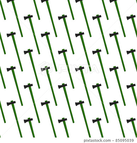 Illustration on theme pattern steel axes with wooden handle 85095039