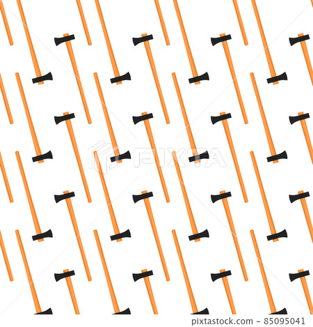 Illustration on theme pattern steel axes with wooden handle 85095041