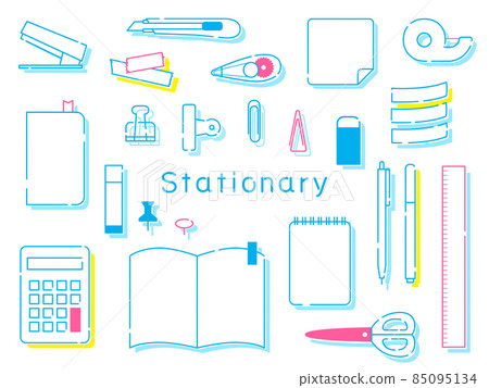 文具套裝線描圖 文具套裝線描圖 85095134