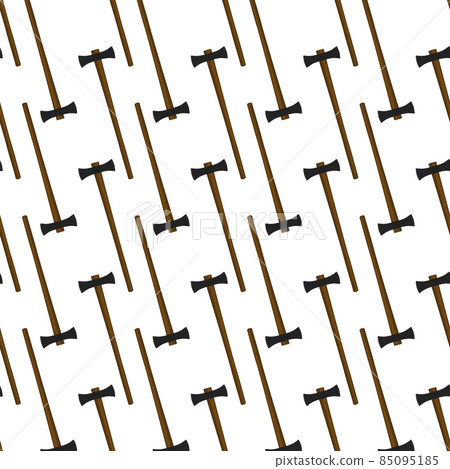 Illustration on theme pattern steel axes with wooden handle Illustration on theme pattern steel axes with wooden handle 85095185